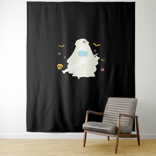 不気味ナース開業医かわいいハロウィーン特大 タペストリー (インサイチュ)