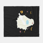 不気味ナース開業医かわいいハロウィーン特大 フリースブランケット (正面(横))