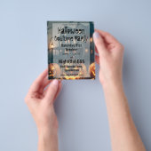 不気味ハウスアンドホラーカボチャハローウィンパーティ チラシ (手)