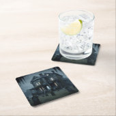 不気味ハウスウィズ幽霊コースター スクエアペーパーコースター (インサイチュ)