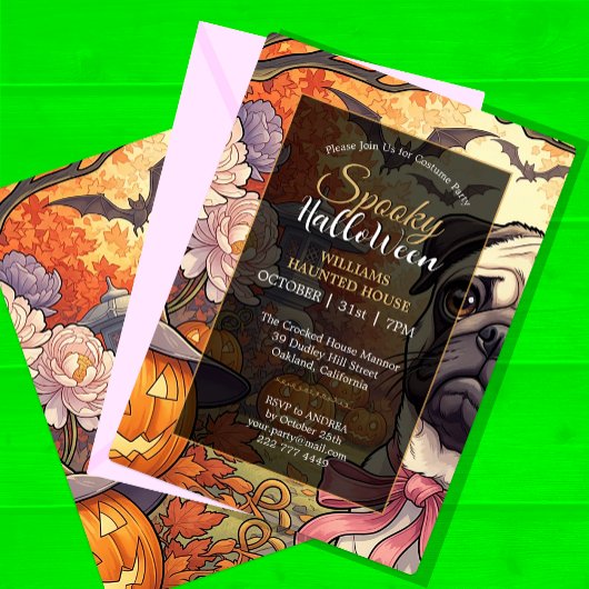 不気味ハウスオブプグドッグ&ハローウィンパーティ 招待状