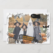 不気味ハッピーハローウィンイラスト2枚 シーズンカード (正面)