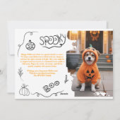 不気味ハッピーハローウィンイラスト2枚 シーズンカード (裏面)