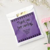 不気味ハッピーハローウィンレタリング |紫/黒 フェイバーバッグ (封をした状態)