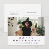 不気味ハッピーハローウィン1写真 シーズンポストカード (正面/裏面)