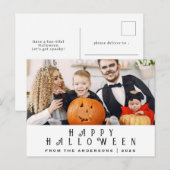 不気味ハッピーハローウィン1写真 シーズンポストカード (正面/裏面)