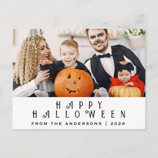 不気味ハッピーハローウィン1写真 シーズンポストカード (正面)
