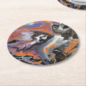 不気味ハッピーハローウィン ラウンドペーパーコースター (アングル)