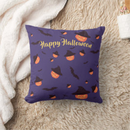 "不気味ハッピーハローウィン"装飾用クッション – ハロウィーン クッション