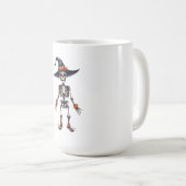 不気味ハロウィンおもしろい – スケルトン コーヒーマグカップ (正面右)