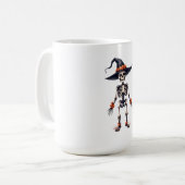 不気味ハロウィンおもしろい – スケルトン コーヒーマグカップ (正面左)