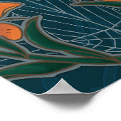 不気味ハロウィンお洒落ヴィンテージスタイル ポスター (角)