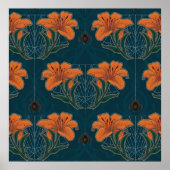 不気味ハロウィンお洒落ヴィンテージスタイル ポスター (正面)