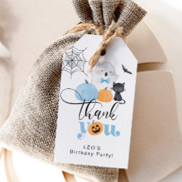 不気味ハロウィンのバースデー感謝していボーイ ギフトタグ