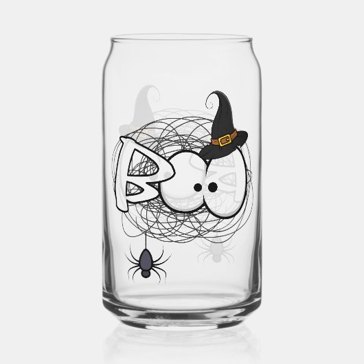 不気味ハロウィンのブーの目 ガラス缶 (裏面)