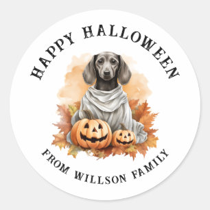 不気味ハロウィンクラシック丸ステッカー ラウンドシール