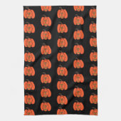 不気味ハロウィンジャック・オ・ランタン キッチンタオル (縦)