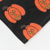 不気味ハロウィンジャック・オ・ランタン フリースブランケット (角)