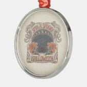 不気味ハロウィンスパイダーズ&リリービクトリアンヴィンテージ メタルオーナメント (左)