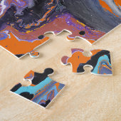 不気味ハロウィンデザインの伝統的色 ジグソーパズル (側面)