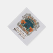 不気味ハロウィンパーソナライズされた、 スタンダードカクテルナプキン (角)