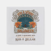 不気味ハロウィンパーソナライズされた、 スタンダードカクテルナプキン (正面)
