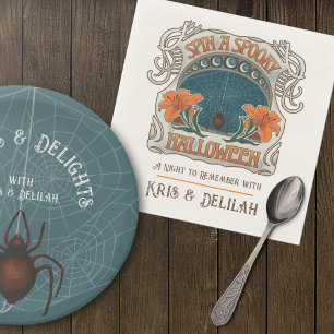 不気味ハロウィンパーソナライズされた、 スタンダードカクテルナプキン