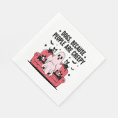 不気味ハロウィン不気味ドッグ幽霊PNG 2 スタンダードランチョンナプキン (角)