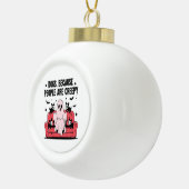 不気味ハロウィン不気味ドッグ幽霊PNG 2 セラミックボールオーナメント (右)