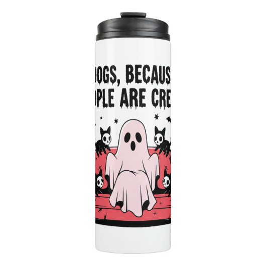 不気味ハロウィン不気味ドッグ幽霊PNG 2 タンブラー (正面)