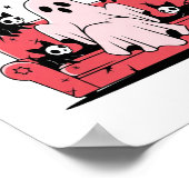 不気味ハロウィン不気味ドッグ幽霊PNG 2 ポスター (角)