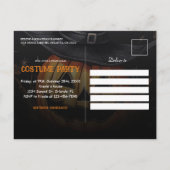 不気味ハロウィン大人の衣装企業のパーティー インビテーションポストカード (裏面)