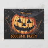 不気味ハロウィン大人の衣装企業のパーティー インビテーションポストカード (正面)