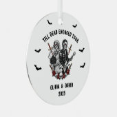 不気味ハロウィン婚約したロックスケルトン メタルオーナメント (正面右)