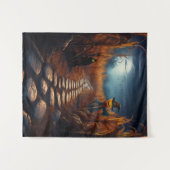 不気味ハロウィン幽霊のよく出るコーンフィールド タペストリー (正面(横))