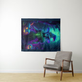 不気味ハロウィン幽霊のよく出るスケアクロウ タペストリー (インサイチュ(横))