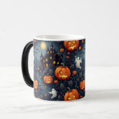 不気味ハロウィン幽霊のよく出るナイトマグ モーフィングマグカップ (正面左)