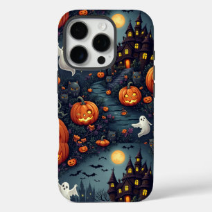 不気味ハロウィン幽霊のよく出るナイトiPhone 16 Proケース – iPhone 16 Proケース
