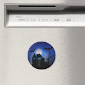 不気味ハロウィン幽霊のよく出るハウスとこうもり マグネット (インサイチュ (食洗機))