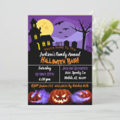 不気味ハロウィン幽霊のよく出るハウスアンドパンプキン 招待状 (スタンド正面)