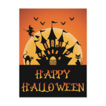 不気味ハロウィン幽霊のよく出るハウスキャットウィッチこうもり