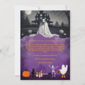 不気味ハロウィン幽霊のよく出るハウス2枚の写真 シーズンカード (裏面)