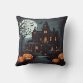 不気味ハロウィン幽霊のよく出るハウス クッション (裏面)