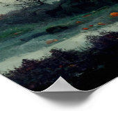 不気味ハロウィン幽霊のよく出るハウス ポスター (角)