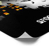 不気味ハロウィン幽霊のよく出るハウス ポスター (角)