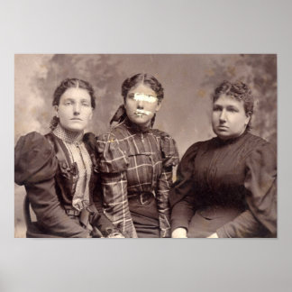 不気味ハロウィン幽霊のよく出るファミリーポートレート ポスター