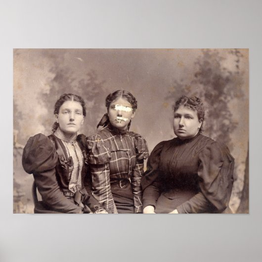 不気味ハロウィン幽霊のよく出るファミリーポートレート ポスター (正面)