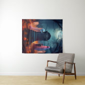 不気味ハロウィン幽霊のよく出る墓場 タペストリー (インサイチュ(横))