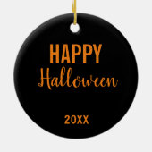 不気味ハロウィン幽霊/ハッピーハローウィン セラミックオーナメント (裏面)