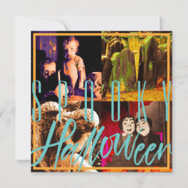 不気味ハロウィン招待状テンプレート